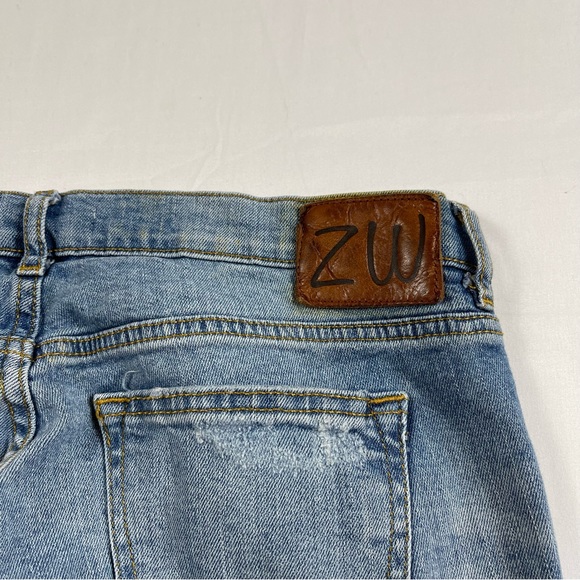 Zara Woman Premium Denim Collection Distressed Ripped Blue Jeans Women’s USA- 8 - Picture 15 of 16